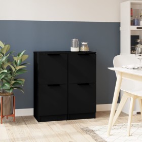 Black plywood sideboard 30x30x70 cm by vidaXL, Sideboards - Ref: Foro24-811172, Price: 64,26 €, Discount: %