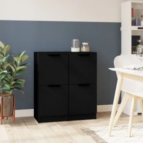 Schwarzes Sperrholz-Sideboard 30x30x70 cm von vidaXL, Sideboards - Ref: Foro24-811172, Preis: 67,28 €, Rabatt: %