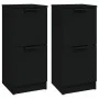 Aparador de madera contrachapada negro 30x30x70 cm de vidaXL, Aparadores - Ref: Foro24-811172, Precio: 67,20 €, Descuento: %