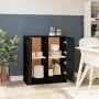 Schwarzes Sperrholz-Sideboard 30x30x70 cm von vidaXL, Sideboards - Ref: Foro24-811172, Preis: 67,28 €, Rabatt: %