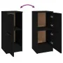 Aparador de madera contrachapada negro 30x30x70 cm de vidaXL, Aparadores - Ref: Foro24-811172, Precio: 67,20 €, Descuento: %