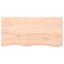 Untreated solid oak wood wall shelf 100x50x(2-4) cm by vidaXL, Shelves and shelves - Ref: Foro24-363567, Price: 88,52 €, Disc...