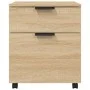 Oak Sonoma plywood wheeled filing cabinet 45x38x54 cm by vidaXL, Filing cabinets - Ref: Foro24-811523, Price: 45,67 €, Discou...