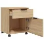 Oak Sonoma plywood wheeled filing cabinet 45x38x54 cm by vidaXL, Filing cabinets - Ref: Foro24-811523, Price: 45,67 €, Discou...