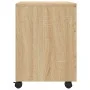 Oak Sonoma plywood wheeled filing cabinet 45x38x54 cm by vidaXL, Filing cabinets - Ref: Foro24-811523, Price: 45,67 €, Discou...