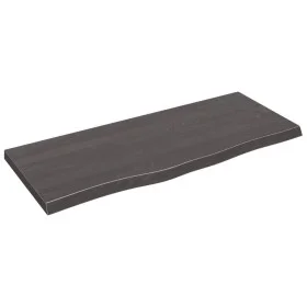 Dark brown treated oak wood wall shelf 100x40x(2-4)cm by vidaXL, Shelves and shelves - Ref: Foro24-363804, Price: 35,54 €, Di...