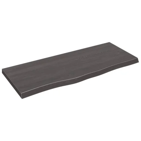 Dark brown treated oak wood wall shelf 100x40x(2-4)cm by vidaXL, Shelves and shelves - Ref: Foro24-363804, Price: 35,54 €, Di...