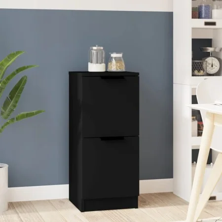 Schwarzes Sperrholz-Sideboard 30x30x70 cm von vidaXL, Sideboards - Ref: Foro24-811171, Preis: 50,22 €, Rabatt: %