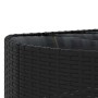 Set de sofás de jardín 7 pzas con cojines ratán sintético negro