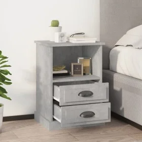 Mesitas de noche 2 unidades gris hormigón 43x36x60 cm de vidaXL, Mesitas de noche - Ref: Foro24-816337, Precio: 83,15 €, Desc...