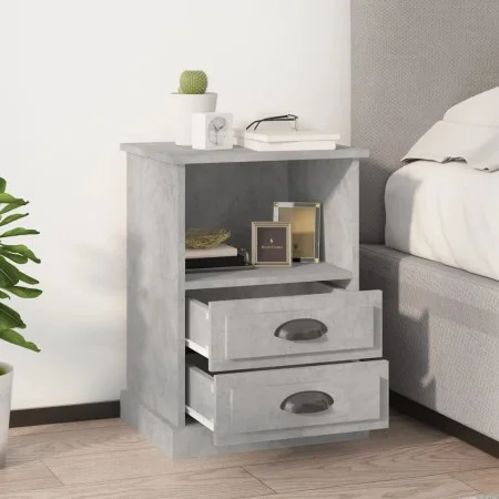 Mesitas de noche 2 unidades gris hormigón 43x36x60 cm de vidaXL, Mesitas de noche - Ref: Foro24-816337, Precio: 83,15 €, Desc...