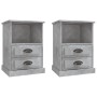 Mesitas de noche 2 unidades gris hormigón 43x36x60 cm de vidaXL, Mesitas de noche - Ref: Foro24-816337, Precio: 84,02 €, Desc...
