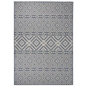 Flachgewebter Outdoor-Teppich mit blauen Streifen 140x200 cm von vidaXL, Teppiche - Ref: Foro24-340838, Preis: 53,74 €, Rabat...