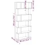 Estantería/Biombo madera contrachapada marrón roble 80x24x192cm de vidaXL, Librerías y estanterías - Ref: Foro24-816061, Prec...