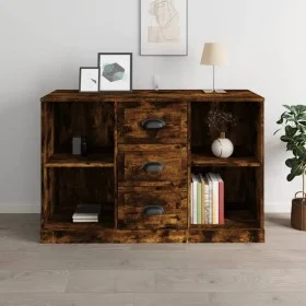Smoked oak plywood sideboard 104.5x35.5x67.5 cm by vidaXL, Sideboards - Ref: Foro24-816237, Price: 86,84 €, Discount: %