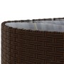 Set comedor de jardín 5 piezas y cojines ratán sintético marrón