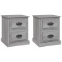 Nachttische 2 Stück graues Sperrholz 39x39x47,5 cm von vidaXL, Nachttische - Ref: Foro24-816157, Preis: 75,38 €, Rabatt: %