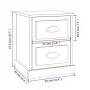 Bedside tables 2 pcs gray plywood 39x39x47.5 cm by vidaXL, Nightstands - Ref: Foro24-816157, Price: 74,63 €, Discount: %