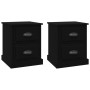Nachttische 2 Stück schwarzes Sperrholz 39x39x47,5 cm von vidaXL, Nachttische - Ref: Foro24-816147, Preis: 66,93 €, Rabatt: %