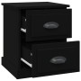 Nachttische 2 Stück schwarzes Sperrholz 39x39x47,5 cm von vidaXL, Nachttische - Ref: Foro24-816147, Preis: 66,93 €, Rabatt: %