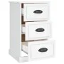 Mesita de noche madera contrachapada blanco brillo 39x39x67 cm de vidaXL, Mesitas de noche - Ref: Foro24-816162, Precio: 63,3...