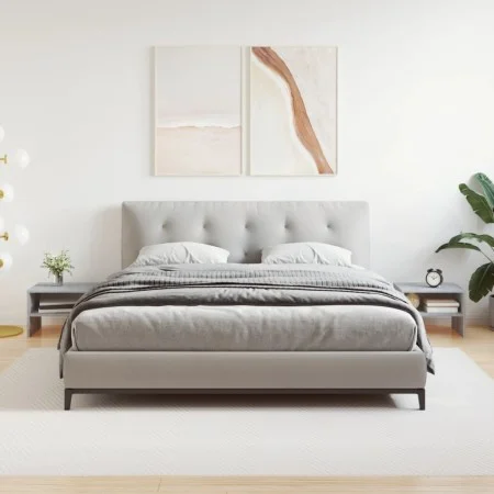 Mesitas de noche 2 uds contrachapada gris Sonoma 40x30x30 cm de vidaXL, Mesitas de noche - Ref: Foro24-815240, Precio: 35,36 ...