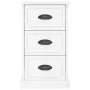 Mesita de noche madera contrachapada blanco brillo 39x39x67 cm de vidaXL, Mesitas de noche - Ref: Foro24-816162, Precio: 63,3...