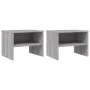 Mesitas de noche 2 uds contrachapada gris Sonoma 40x30x30 cm de vidaXL, Mesitas de noche - Ref: Foro24-815240, Precio: 35,36 ...