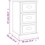 Glossy white plywood nightstand 39x39x67 cm by vidaXL, Nightstands - Ref: Foro24-816162, Price: 65,84 €, Discount: %