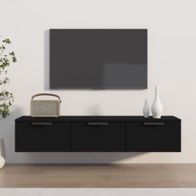 Schwarzer Wandschrank aus Sperrholz, 102 x 30 x 20 cm von vidaXL, Regale und Regale - Ref: Foro24-811404, Preis: 83,48 €, Rab...