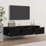 Armario de pared madera contrachapada negro 102x30x20 cm de vidaXL, Estantes y estanterías - Ref: Foro24-811404, Precio: 89,8...