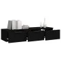 Armario de pared madera contrachapada negro 102x30x20 cm de vidaXL, Estantes y estanterías - Ref: Foro24-811404, Precio: 89,8...