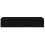 Armario de pared madera contrachapada negro 102x30x20 cm