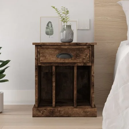 Nachttisch aus geräucherter Eiche, 43 x 36 x 50 cm von vidaXL, Nachttische - Ref: Foro24-816354, Preis: 43,37 €, Rabatt: %