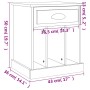 Nachttisch aus geräucherter Eiche, 43 x 36 x 50 cm von vidaXL, Nachttische - Ref: Foro24-816354, Preis: 43,89 €, Rabatt: %