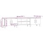 Weißer TV-Schrank aus Sperrholz, 180 x 31,5 x 40 cm von vidaXL, TV-Möbel - Ref: Foro24-816264, Preis: 101,01 €, Rabatt: %