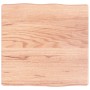 Treated wood table board with natural brown edge, 40x40x(2-6) cm. by vidaXL, Table tops - Ref: Foro24-363928, Price: 38,91 €,...