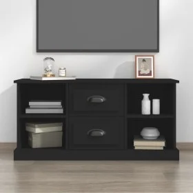 Schwarzer TV-Schrank aus Sperrholz, 99,5 x 35,5 x 48 cm von vidaXL, TV-Möbel - Ref: Foro24-816273, Preis: 80,92 €, Rabatt: %