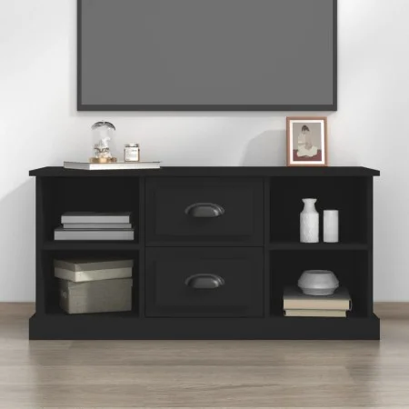 Schwarzer TV-Schrank aus Sperrholz, 99,5 x 35,5 x 48 cm von vidaXL, TV-Möbel - Ref: Foro24-816273, Preis: 80,92 €, Rabatt: %
