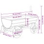 Dekowagen aus massivem Tannenholz 70x43x54 cm von vidaXL, Schubkarren - Ref: Foro24-364227, Preis: 60,67 €, Rabatt: %