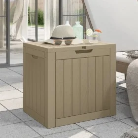 Gray polypropylene garden storage box 55.5x43x53 cm by vidaXL, Outdoor storage boxes - Ref: Foro24-364163, Price: 71,40 €, Di...