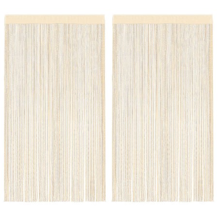 Cortinas de flecos 2 piezas 100x250 cm crema