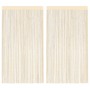 Cortinas de flecos 2 piezas 100x250 cm crema