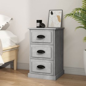 Concrete gray plywood bedside table 39x39x67 cm by vidaXL, Nightstands - Ref: Foro24-816164, Price: 58,61 €, Discount: %