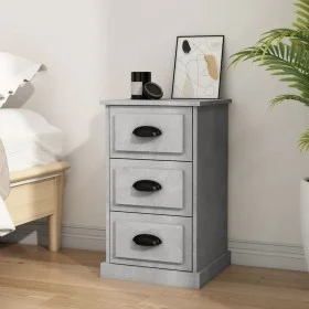 Concrete gray plywood bedside table 39x39x67 cm by vidaXL, Nightstands - Ref: Foro24-816164, Price: 57,91 €, Discount: %
