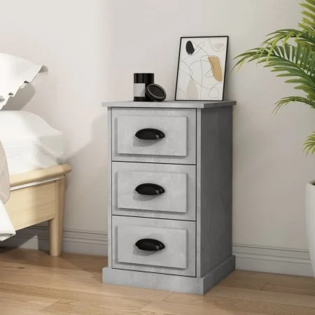 Concrete gray plywood bedside table 39x39x67 cm by vidaXL, Nightstands - Ref: Foro24-816164, Price: 57,91 €, Discount: %