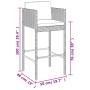 Gartenhochstuhl und Hocker Set 7 Stück mit Kissen aus PE-Rattan Braun von vidaXL, Gartensets - Ref: Foro24-3200663, Preis: 65...