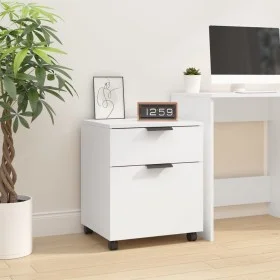 White plywood filing cabinet with wheels 45x38x54 cm by vidaXL, Filing cabinets - Ref: Foro24-811520, Price: 49,85 €, Discoun...