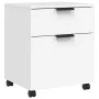 Weißer Aktenschrank aus Sperrholz mit Rollen 45x38x54 cm von vidaXL, Aktenschränke - Ref: Foro24-811520, Preis: 49,89 €, Raba...