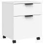 Weißer Aktenschrank aus Sperrholz mit Rollen 45x38x54 cm von vidaXL, Aktenschränke - Ref: Foro24-811520, Preis: 50,74 €, Raba...